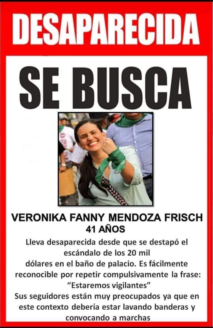 claui8's tweet photo. @Vero_Mendoza_F  alguien la ha visto? #CaviaresNuncaMas https://t.co/DjMq7hM9b0
