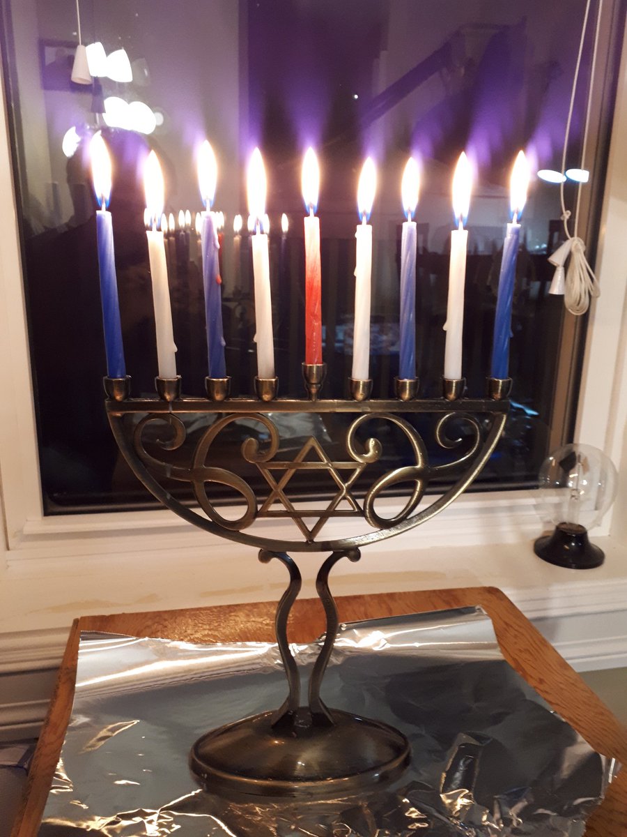 Last night of Chanukah!

This may be the first year our household started and finished the same full box of 44 candles in a single Chanukah! It's lovely to be home 8 evenings in a row.

Anyone have math or coding challenges around the number of candles used on a given night?