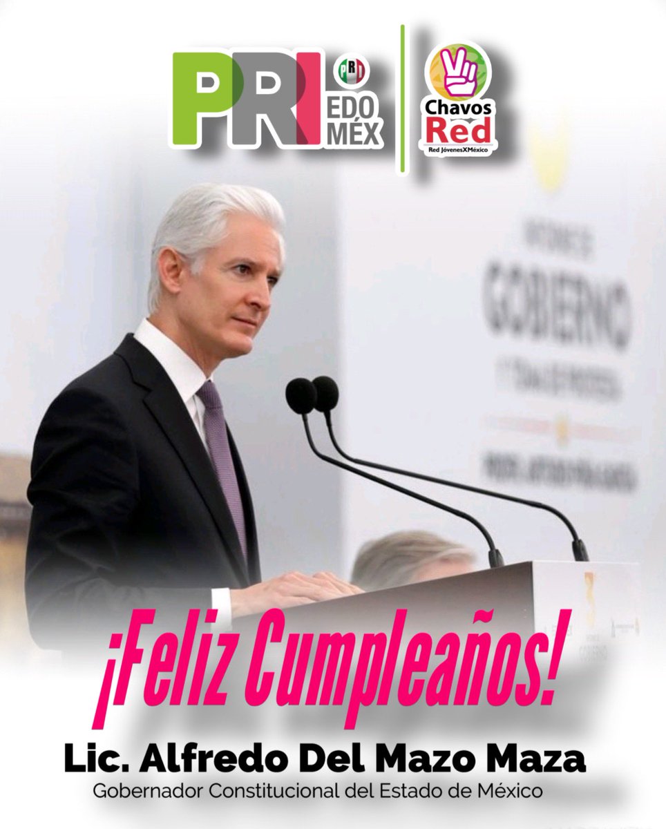 chavosrededomex's tweet photo. Hoy somos referente nacional de un gobierno que impulsa todos los días el crecimiento de su Estado y trabaja día a día por los sueños de los Mexiquenses. 
Sin duda esto gracias nuestro Señor Gobernador.
¡Feliz Cumpleaños querido Gobernador @alfredodelmazo ! https://t.co/LBqNfsuM2w