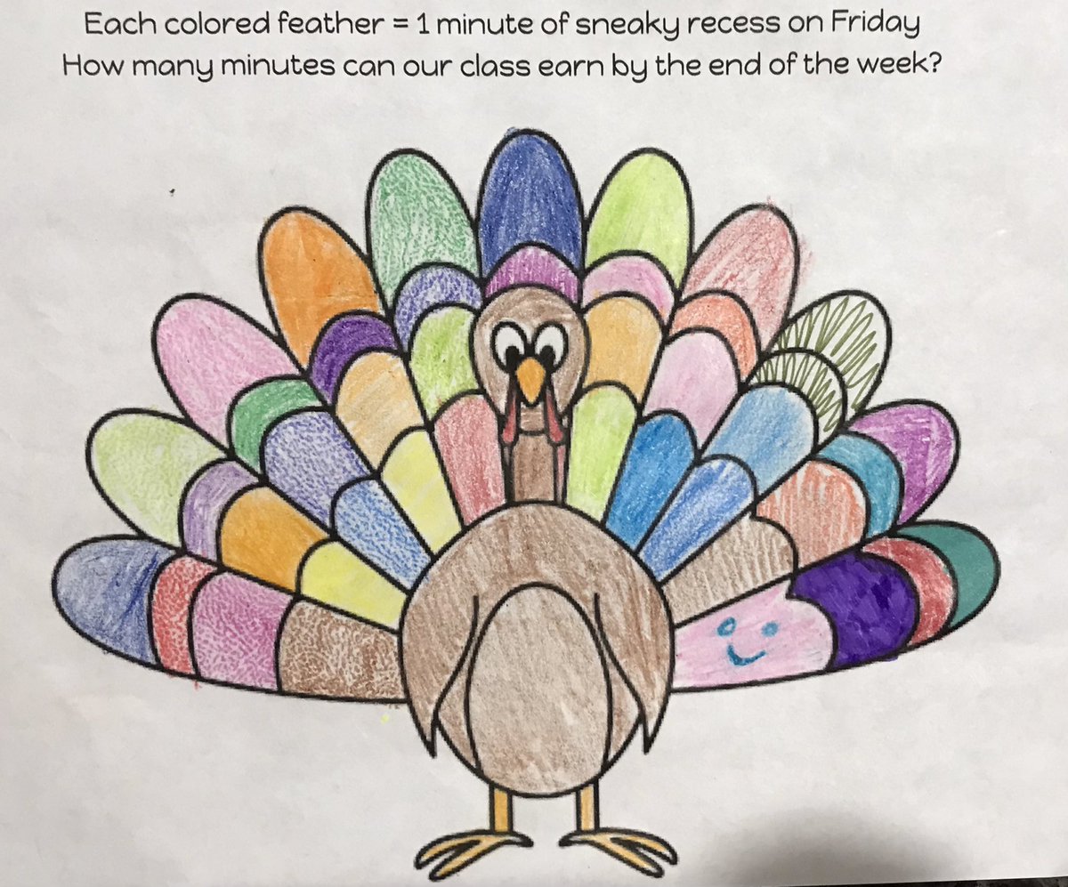 Ms_Vozar3rd's tweet photo. Our October Pumpkin Patch Raffle and November turkey feather challenge were a huge success! Now on to our December behavior incentives! #Togetherweshine #PBIS https://t.co/kLLsVItTAT