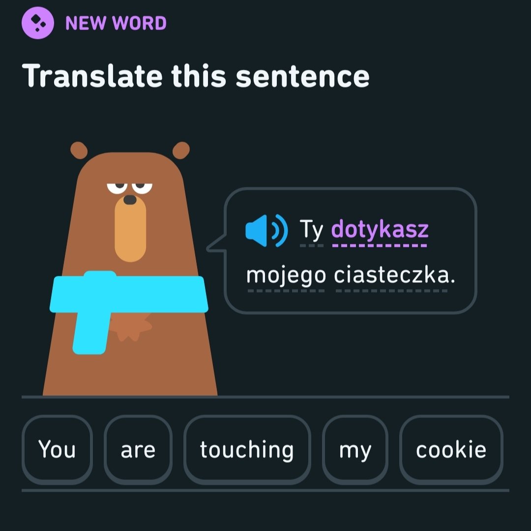 EilselObed's tweet photo. I don't know what to do with this information...
#Duolingo #Langtwt #polski #polish #learningPolish https://t.co/K8Ot429EEa