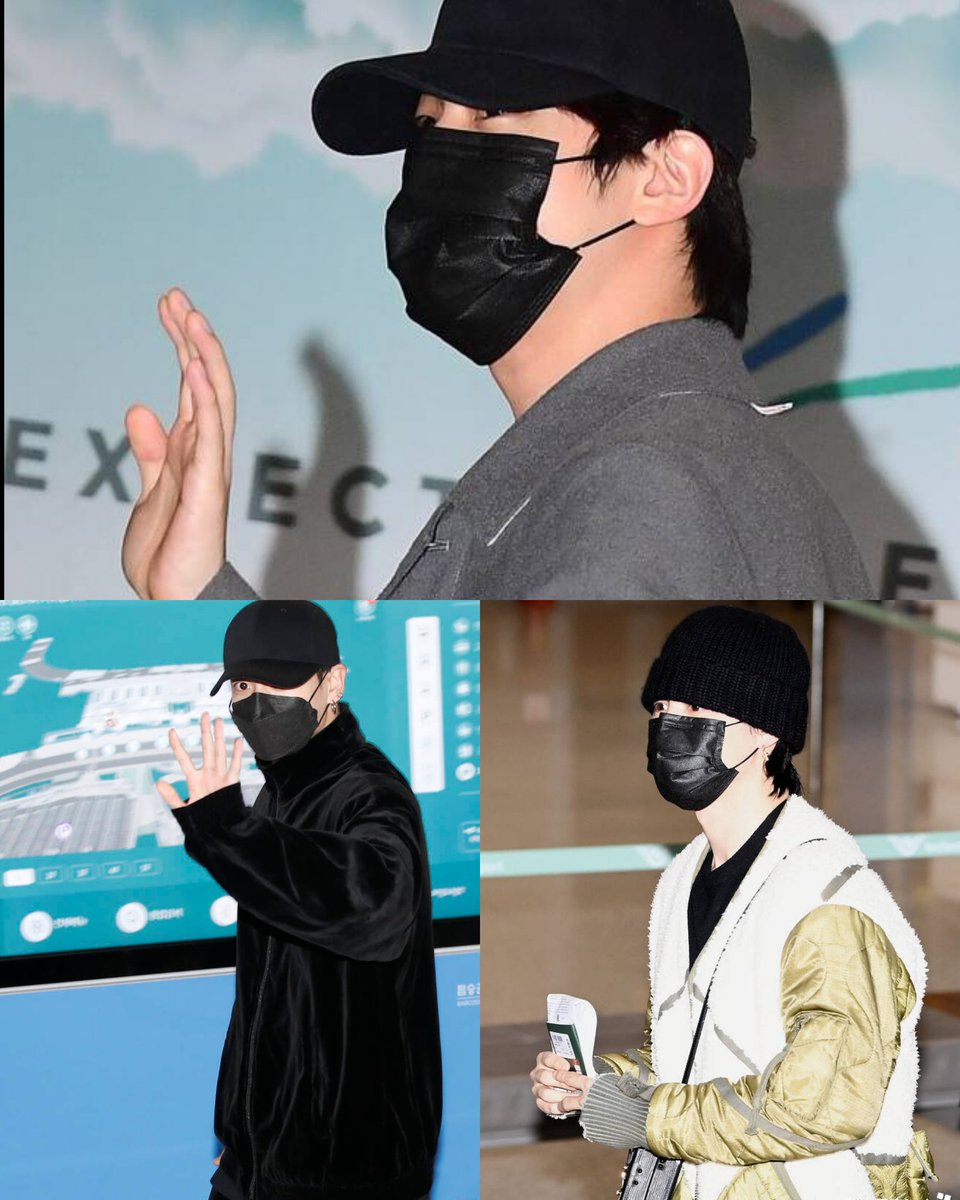 NatyyGalvan's tweet photo. Seokjin,Jimin y Jungkook en el aeropuerto de Corea
Con la nueva variante no pueden volver a estar juntos en un avión  privado,por lo que vendrán en grupos,primero Jin,JM y JK,luego RM,TH,JH y Suga,cuando regresen todos se pondrán en cuarentena
@BTS_twt #BTS https://t.co/nsTlSauyqR