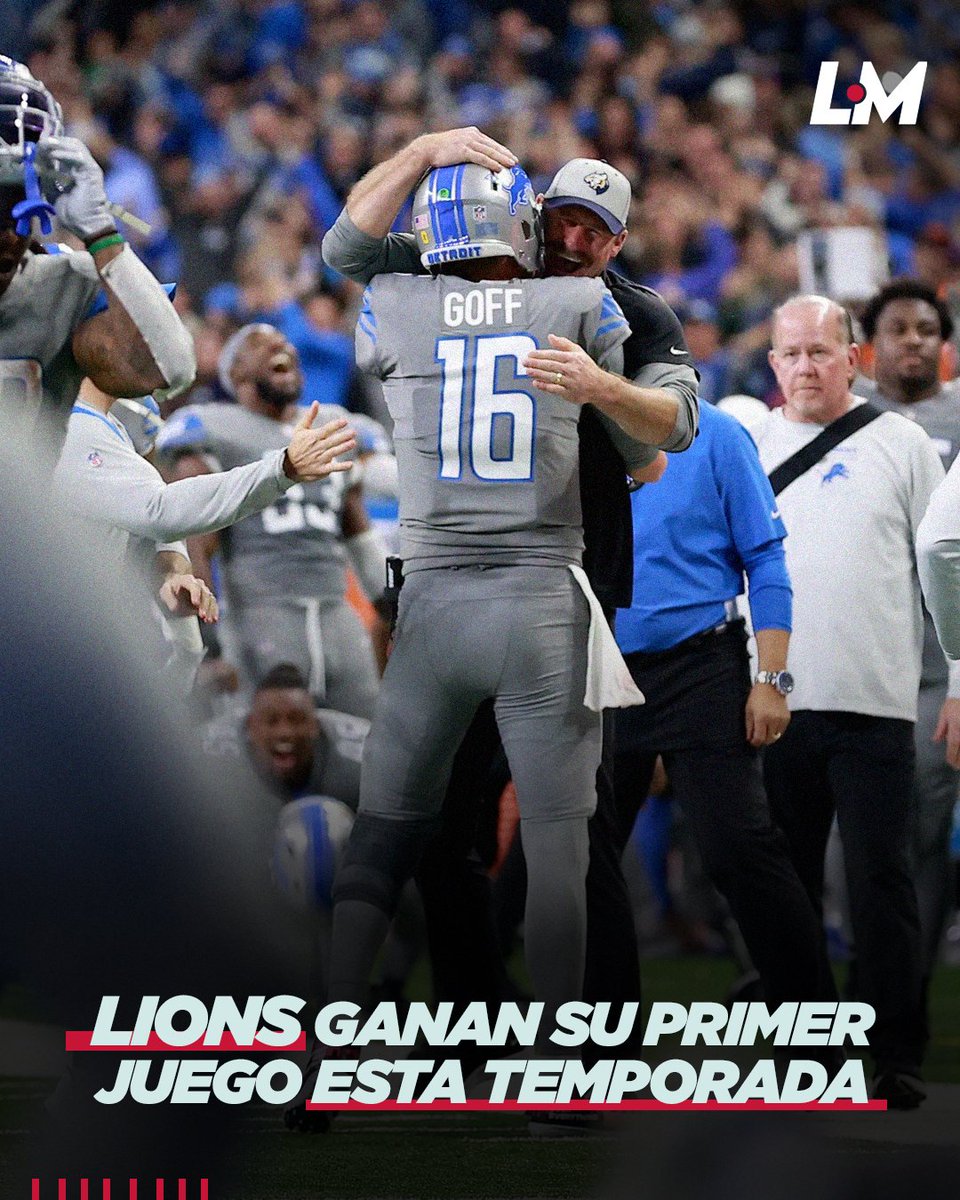 angelagutierrzz's tweet photo. ¡POR FIN! 😳

Los @Lions ganaron su primer partido de la temporada con marcador de 2️⃣9️⃣-2️⃣7️⃣.

Su récord: 1️⃣-1️⃣0️⃣-1️⃣.

#LatinMedia 🏆 https://t.co/P9pjkCwLaQ