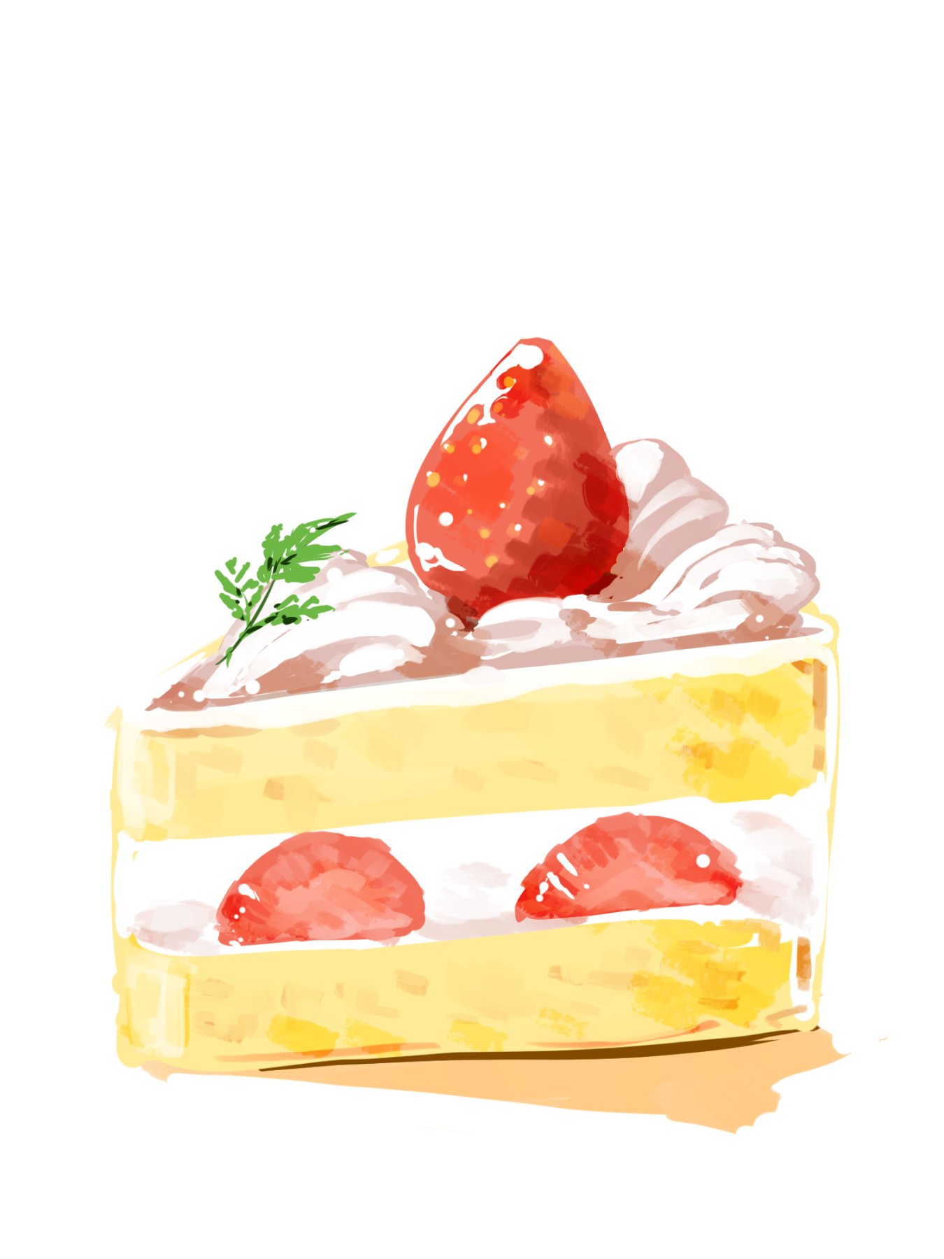 キシリ イチゴのショートケーキ 食べ物イラスト T Co C6iz2sljhm Twitter