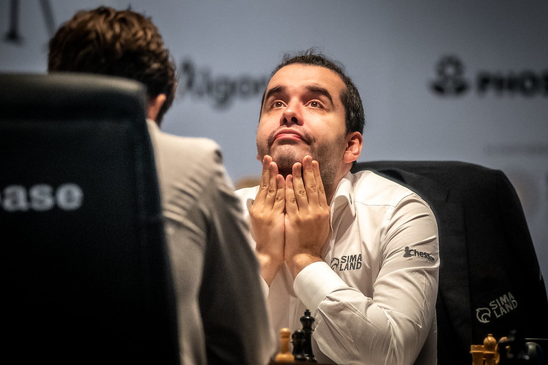 chess24.com on X: Nepomniachtchi leads Caruana by a full point (Nakamura  lurks just half a point back), but in tomorrow's Round 9 it's  Caruana-Nepomniachtchi! If Fabi's refuted the Petroff, tomorrow would be