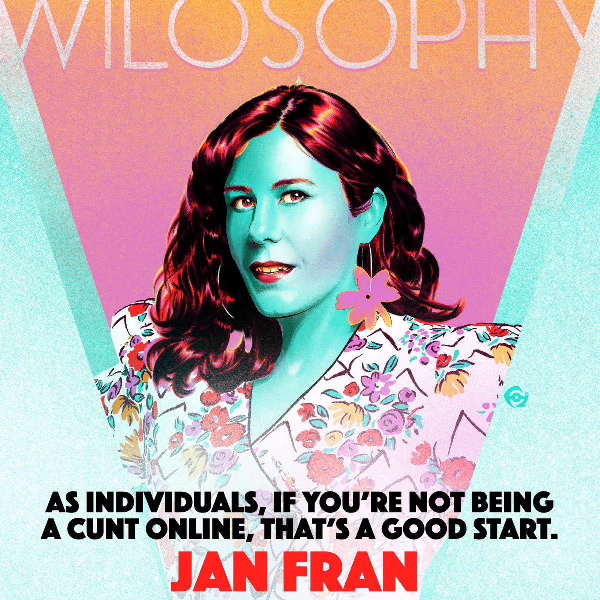 New <a href="/WilosophyPod/">Wilosophy</a> with <a href="/Jan__Fran/">Jan Fran</a>. This is her fourth appearance on the show, which I'm 99% sure may be a record!