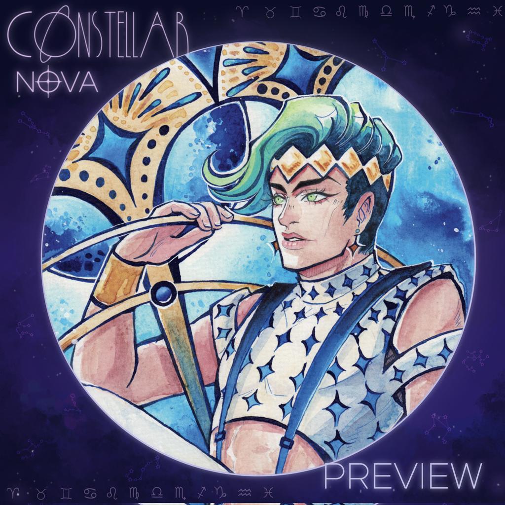Constellar_Zine's tweet photo. 🌟 PREVIEW 🌟

An artist of the sky.

Rohan in a celestial atmosphere, illustrated by @si3art ! https://t.co/MtkChI4Icd