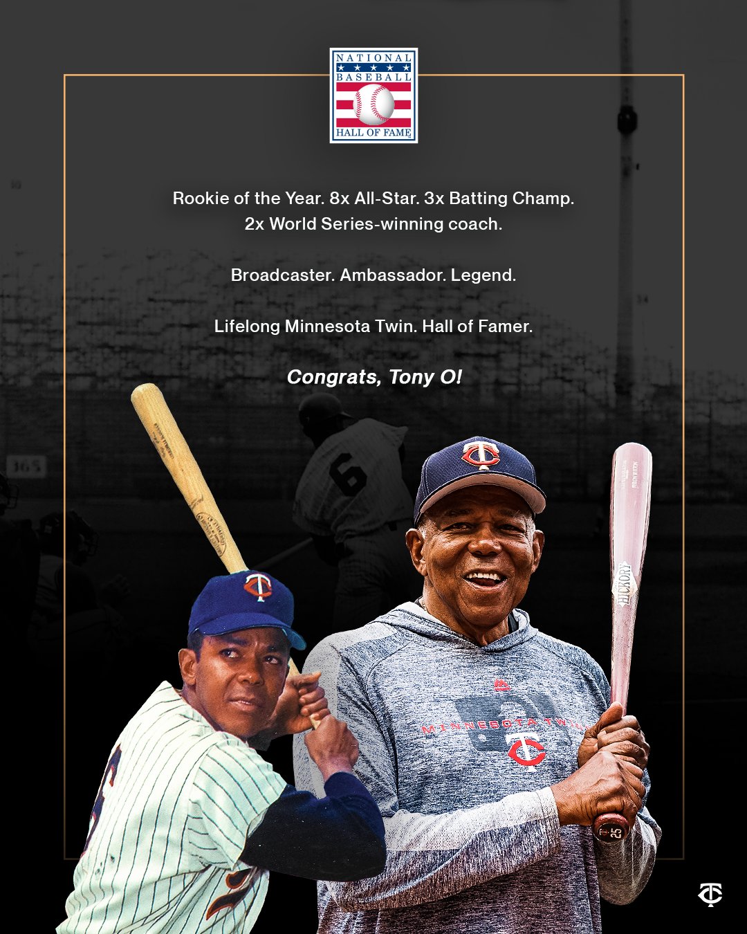 Minnesota Twins on X: Congrats to Tony Oliva on being named to