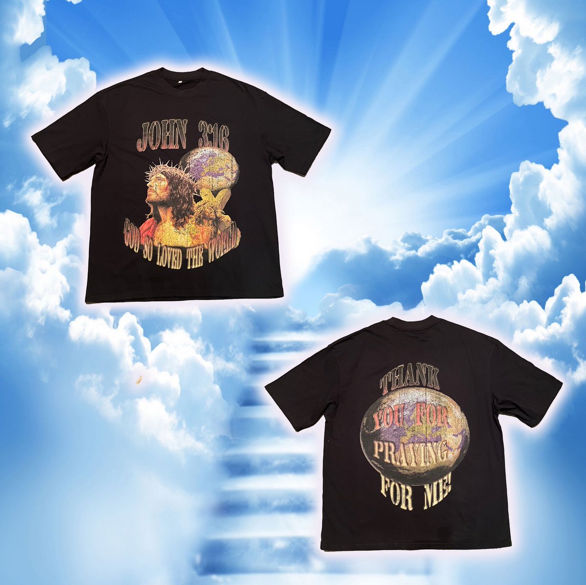 After months of waiting. This is my brand “Thank You For Praying For Me!” This a black owned Christianity based brand, where I take hip-hop rapper tees and add a gospel twist to it. All I’m asking is for a RT! so that my God fearing leaders will see this! Site launches Friday! 🙏🏾