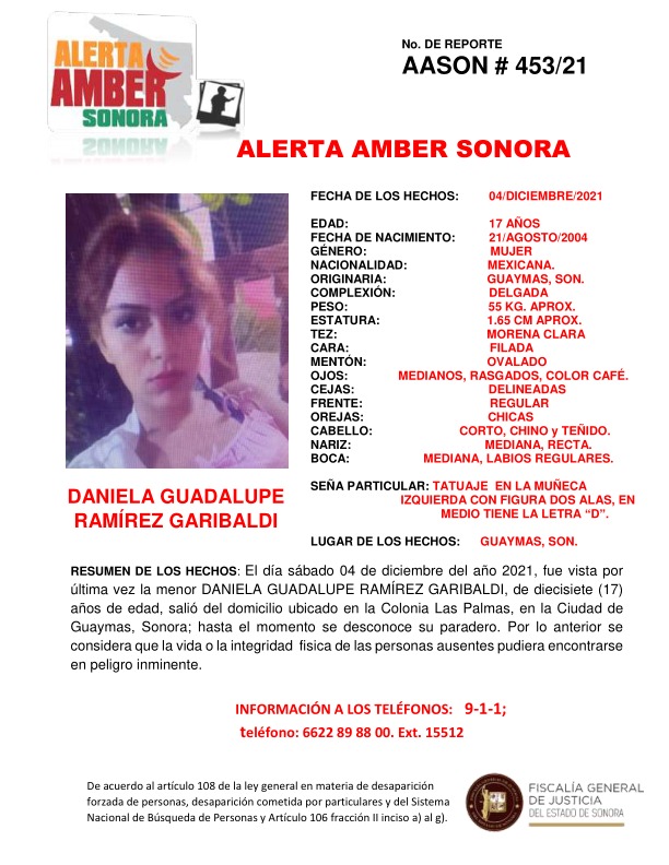 Alerta Amber Sonora