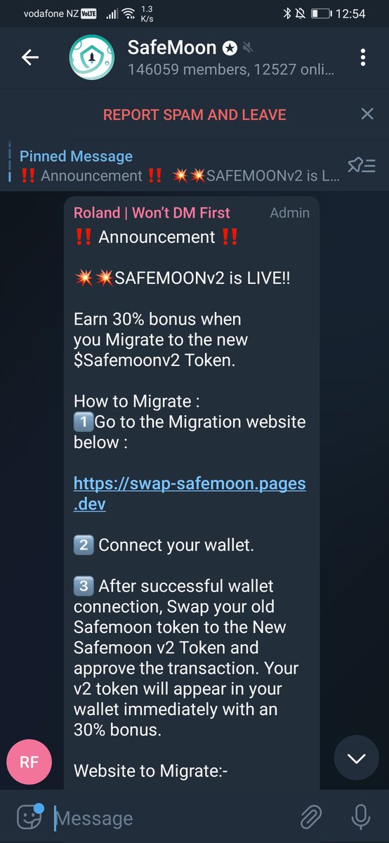 arshdeep_17's tweet photo. @safemoon Guy want to check is this your post for scammer hacked telegram page. https://t.co/UuBOcdfZNO