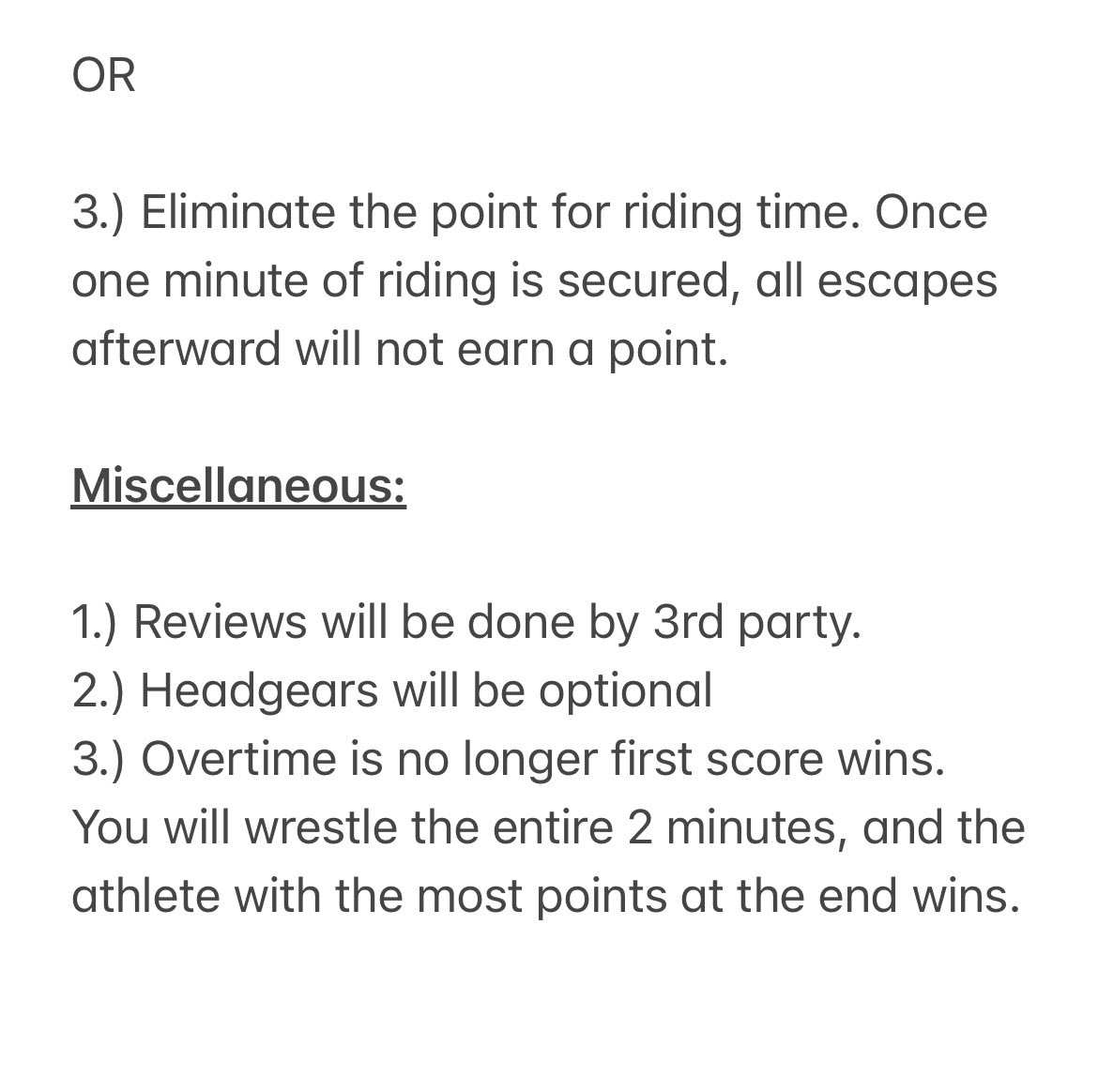 alliseeisgold's tweet photo. JBβs Folkstyle Rule Adjustments: Discuss. https://t.co/PYlwOmhhUK