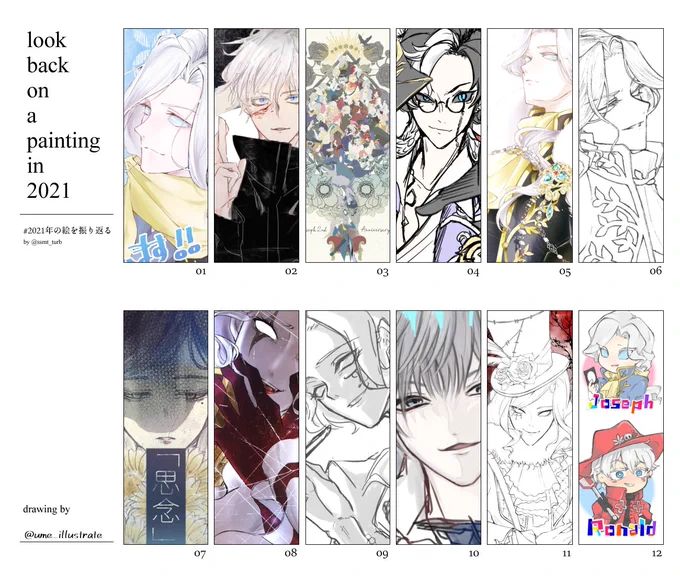 #2021年の絵を振り返る 
ぎりぎり毎月絵があった奇跡 