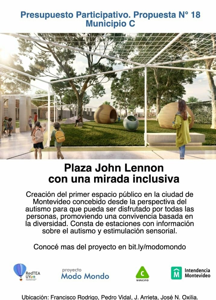 diego_tosar's tweet image. En este presupuesto participativo, los y las invitamos a votar el primer espacio público en la ciudad de Montevideo concebido desde la perspectiva del autismo para que pueda ser disfrutado por todas las personas, promoviendo una convivencia basada en la diversidad.