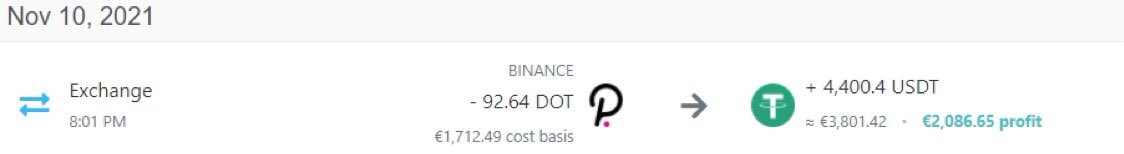 RanFinance_'s tweet photo. Fully out of crypto for now, big W on $DOT, shoutout @elcryptoprof https://t.co/gZUjVZ6ht6