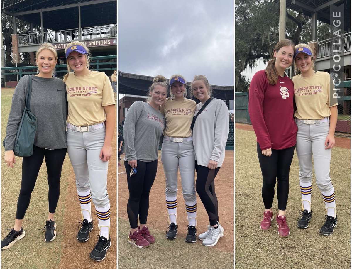 Had a great weekend at @FSU_Softball camp this weekend! So grateful to be able to learn from such amazing coaches, players, and former players! Go Noles! Thank you so much @Coach_Alameda @FSU_CoachWilson @TCam_FSUSB