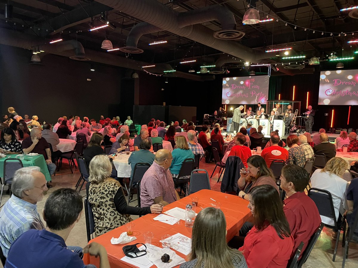 scottvenable's tweet photo. Dream Team Christmas Party!! // these are the top 200 leaders of @NorthWoodChurch and they serve so tirelessly and love and love like Jesus in such powerful ways!! // Mayor @ArminMizaniTX stopped by to bring greetings, Keller Jazz Orchestra provided entertainment!! Fun night! https://t.co/FR7piduGam