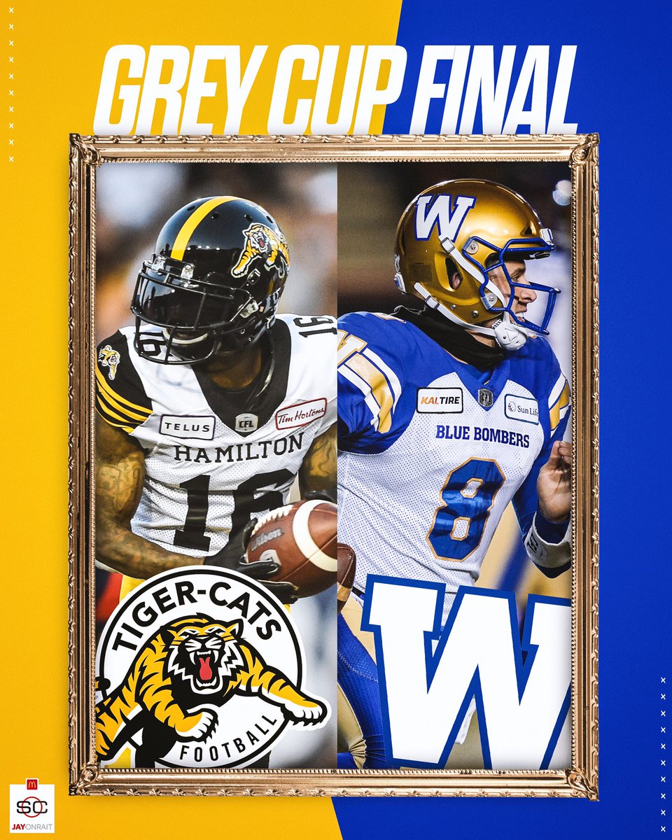 JayOnSC's tweet photo. The 108th #GreyCup matchup is set! https://t.co/dAvQP4jlOC
