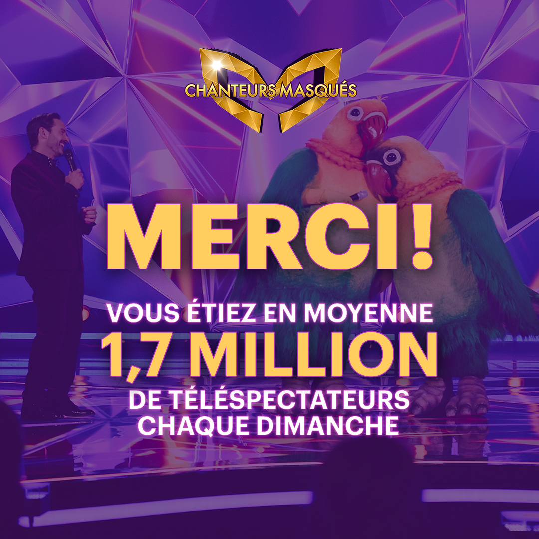 CMasques's tweet photo. MERCI d'avoir été fidèles au poste et de nous avoir suivis en si grand nombre! Merci à nos fabuleux enquêteurs, à Guillaume Lemay-Thivierge, à toute l'équipe de production et à nos 15 #ChanteursMasqués! 💜

Revoyez la saison 1 dès maintenant ▶︎ https://t.co/GbverYikJx https://t.co/s8N1goGKZw