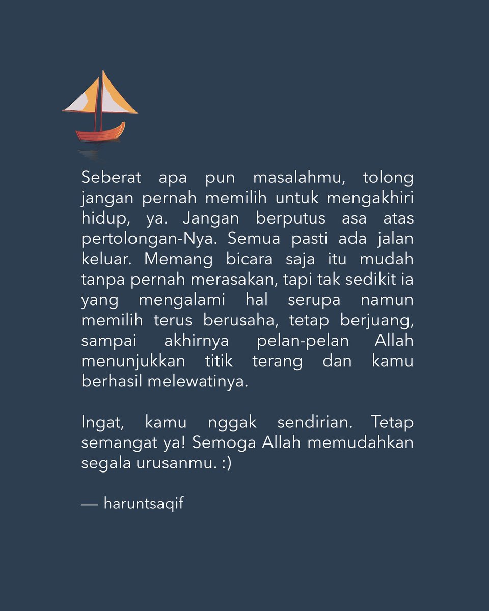 Haruntsaqif's tweet photo. Terima kasih sudah bertahan sejauh ini. Terima kasih masih tetap semangat. Pelan-pelan, insya Allah, harimu akan membaik dan lebih indah :) https://t.co/XgXQ89x0WD