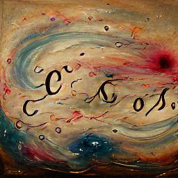 "Letters in a bruised cosmos" AI-generated painting

Show me AI art generated from your own book titles!