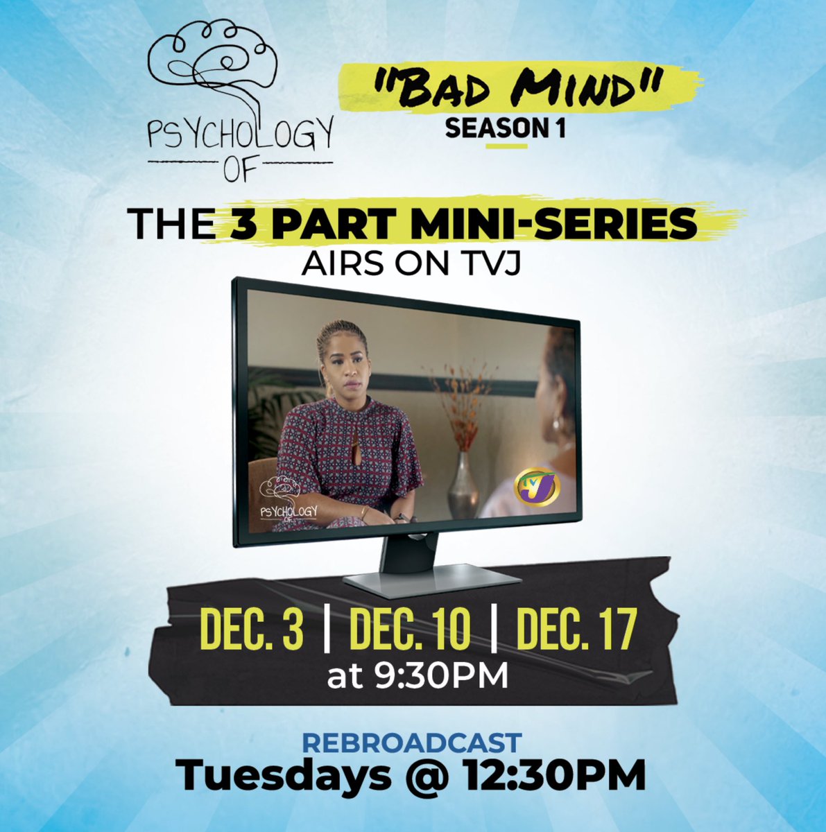 jackiejjackson's tweet photo. Look at God; my ideation is now a reality @thepotvshowja #POBM 🔆

You can catch the rebroadcast of the 1st episode of the 3-part series this Tuesday, December 7th at 12:30PM on TVJ. #Psychologyof @id8that #PsychologyofBadMind #TVJ https://t.co/ybtqNqugQ6