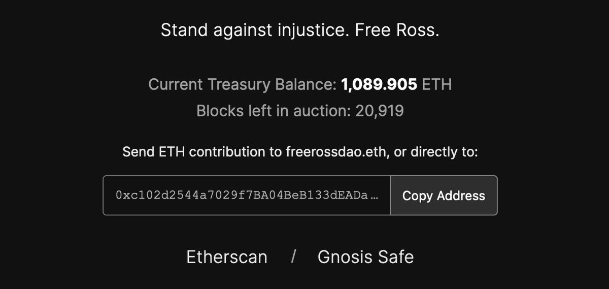 1ofthemanymatts's tweet photo. holy shit we've raised ~$4.5 million for @RealRossU and there's still 3.5 days left until the auction closes

especially with Trippy's leadership, i won't be surprised when joining @FreeRossDAO turns out to be one of the highest leverage ways to do good in the world. https://t.co/BBBasEV27e