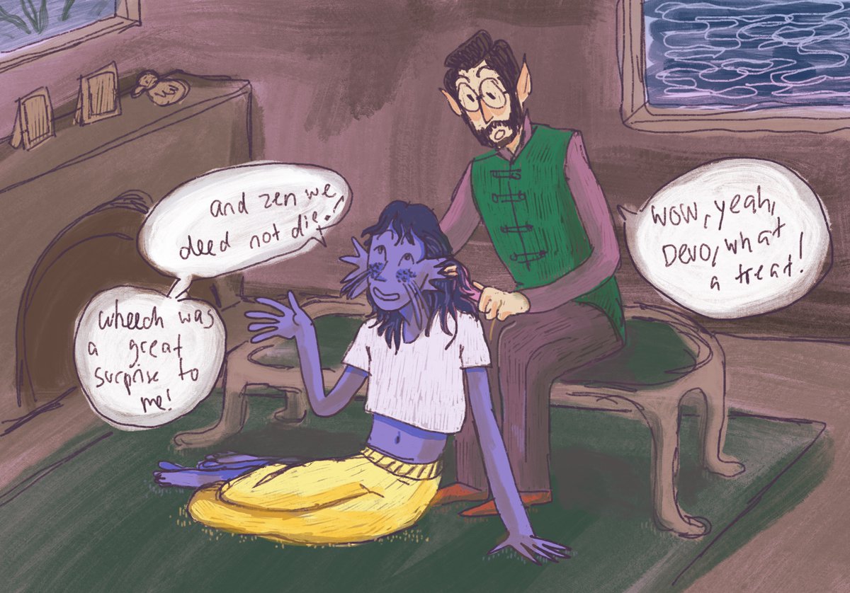 marientieva's tweet photo. I have not had the urge to draw fanart in years but what if Devo had a second to slow down and chill and Brother Seldom was also his dad and everything was fine and good for him π€ #Ethersea #DevoLaMain #BrotherSeldom @TheZoneCast https://t.co/7pFP9jmEP0