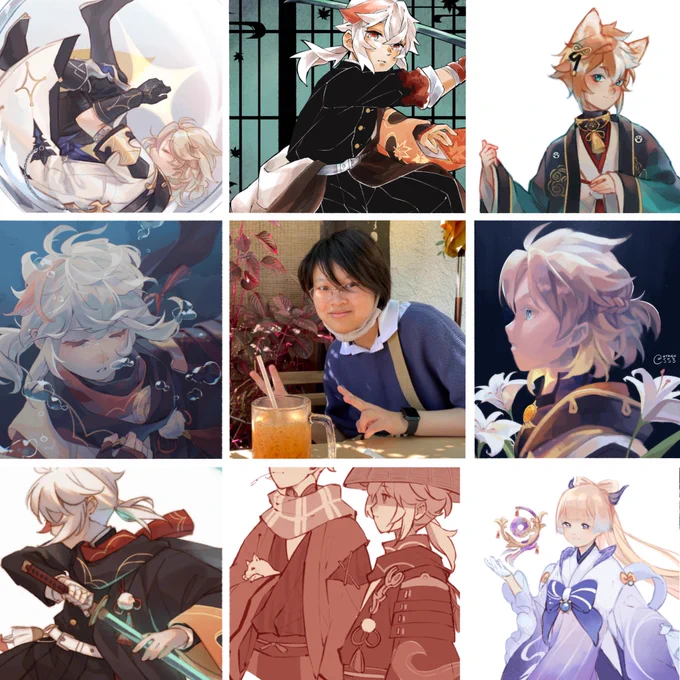 Art vs artist 2021, genshin ver. Damn it was a good year for kazuha lmao #artvsartist2021 #GenshinImapct 