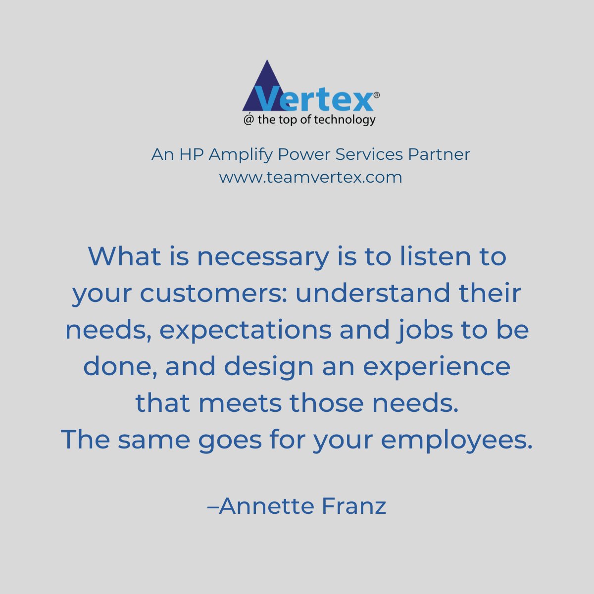 vertex_techsol's tweet image. If an organization takes care of its employees, they will, in turn, take care of the organization’s customers.

It is as simple as that.

Wishing everyone a productive week ahead.

#MindfulMondays #VertexTechnoSolutions #CustomerExperience #ITInfrastructureManagement
