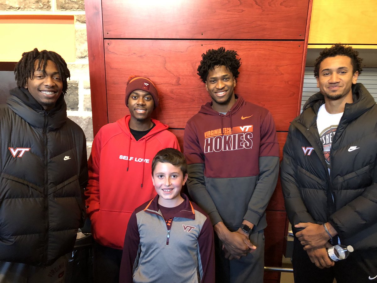 Thanks @JM_Squarepants <a href="/Nahiem10/">Nahiem Alleyne💫</a> <a href="/ojiako_john/">Ojiako Ginikachukwu John</a> and <a href="/AlumaKeve/">Keve Aluma</a> for taking the time to make this 10 year-old’s day! We’ll be rooting hard for you all season. Go Hokies!