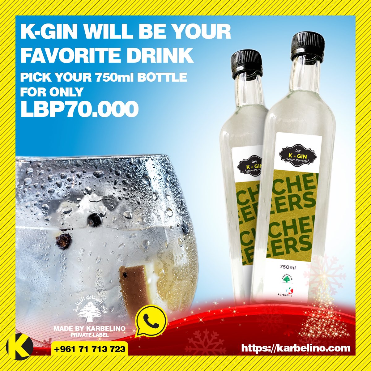 mjad_ca's tweet photo. #karbelino #karbelino_lb #karbelinolb #private_label #made_by_karbelino #K_GIN #gin
تواصلوا معنا عبر الواتس أب
https://t.co/h1QrFUWl2w
Pick your bottle and enjoy the cheering gathering.
Proudly #Made_in_Lebanon 🌟
Shop on:
https://t.co/wkBTp4k2IH
#onlineshop #Christmas2021 https://t.co/eTSunuk10i