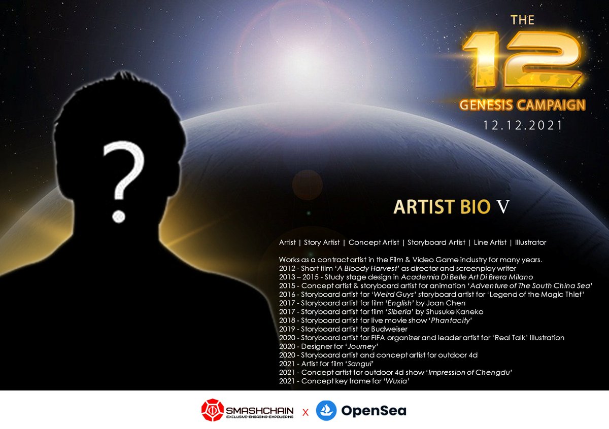 SmashPayX's tweet photo. #The12 #Genesis #NFTcollection
Artist 5 - Biography
#NFT #NFTArtist #NFTdrop #preBURN #NFTart #Opensea #SmashChain https://t.co/6N8z3329lU