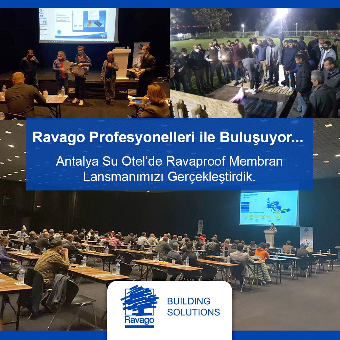 ravagobuilding's tweet photo. Antalya Su Otel'de Ravaproof membran lansmanımızı gerçekleştirdik. Ravago Profesyonelleri ile buluşuyor...
#ravago #ravagotürkiye #ravagobinaçözümleri #ravagobuildingsolutions #ravaproof https://t.co/n4N124lF43