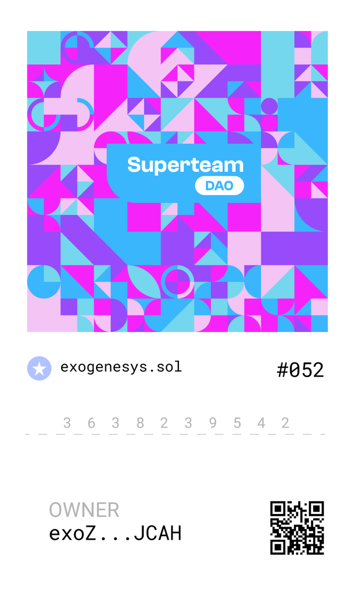 Membership NFT looks beautiful <a href="/superteamDAO/">Superteam (old)</a> 😋
