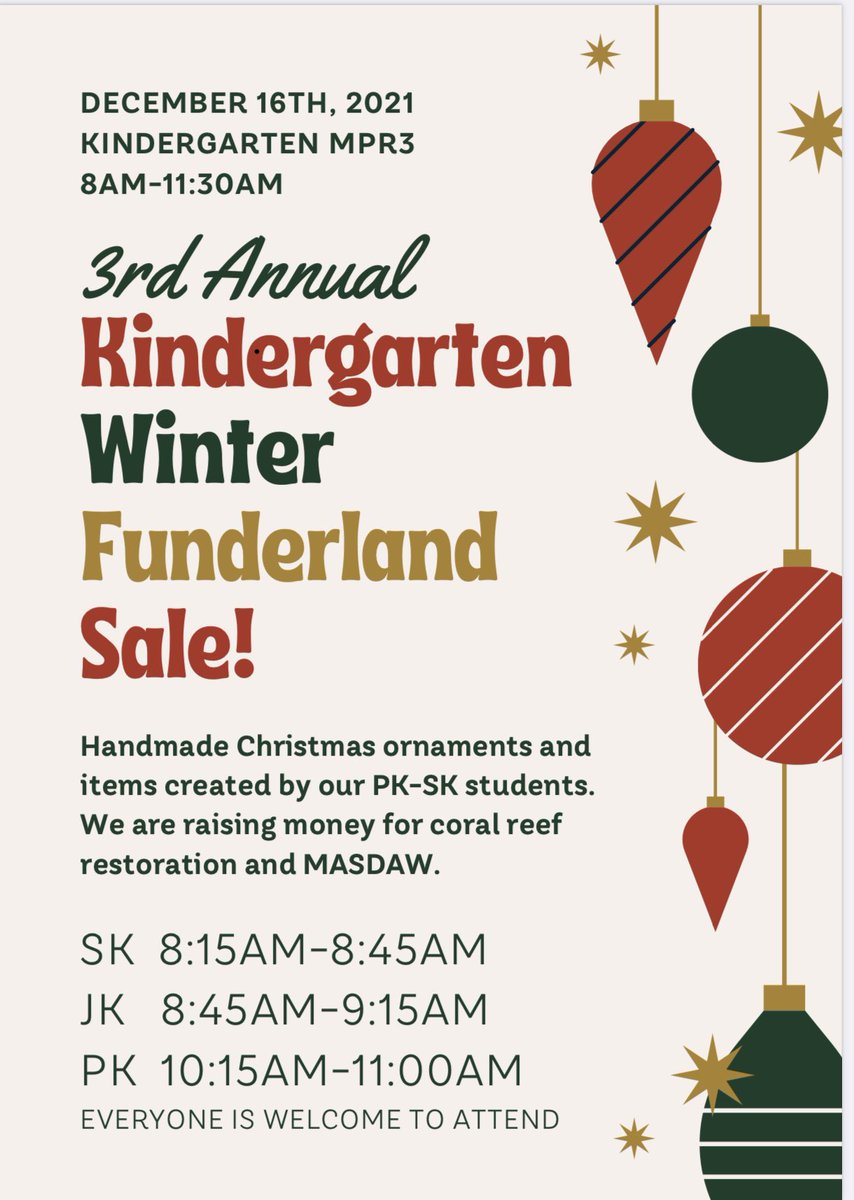 HiedeSchmidt's tweet photo. Come and support the TIS Kindergarten students @TISMacao in their fundraising efforts for #MASDAW and Coral Restoration @tisgreenlife #GrowingWithGrit #sustainability #ECErocks https://t.co/Wx1x6Q1sDp