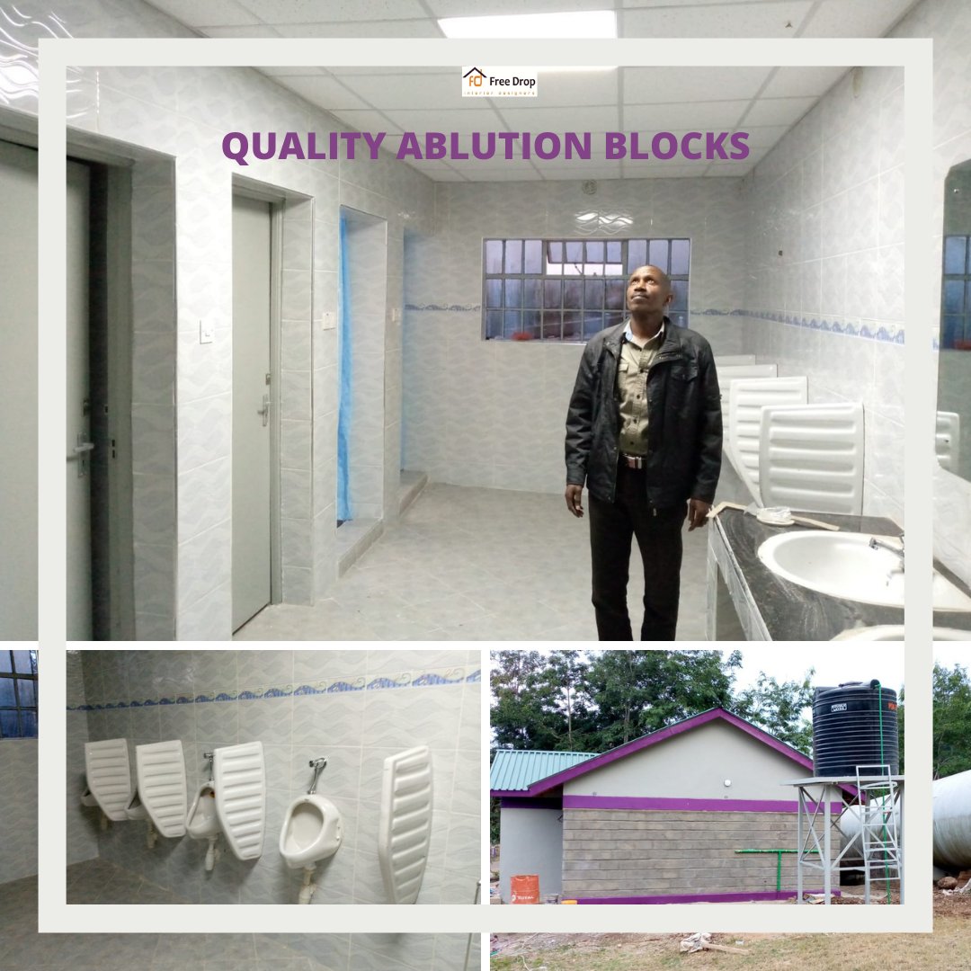 FreeDropLtd's tweet photo. At Free Drop Ltd, we do quality ablution blocks complete with all facilities in place. For effective drainage systems, installation of lavatory equipment call us 0725609263.
https://t.co/avgCXgpKYb
#interiordesign #ablutionblocks #buildingandconstruction #civilengineeringworld https://t.co/1N7Rsw4rNE