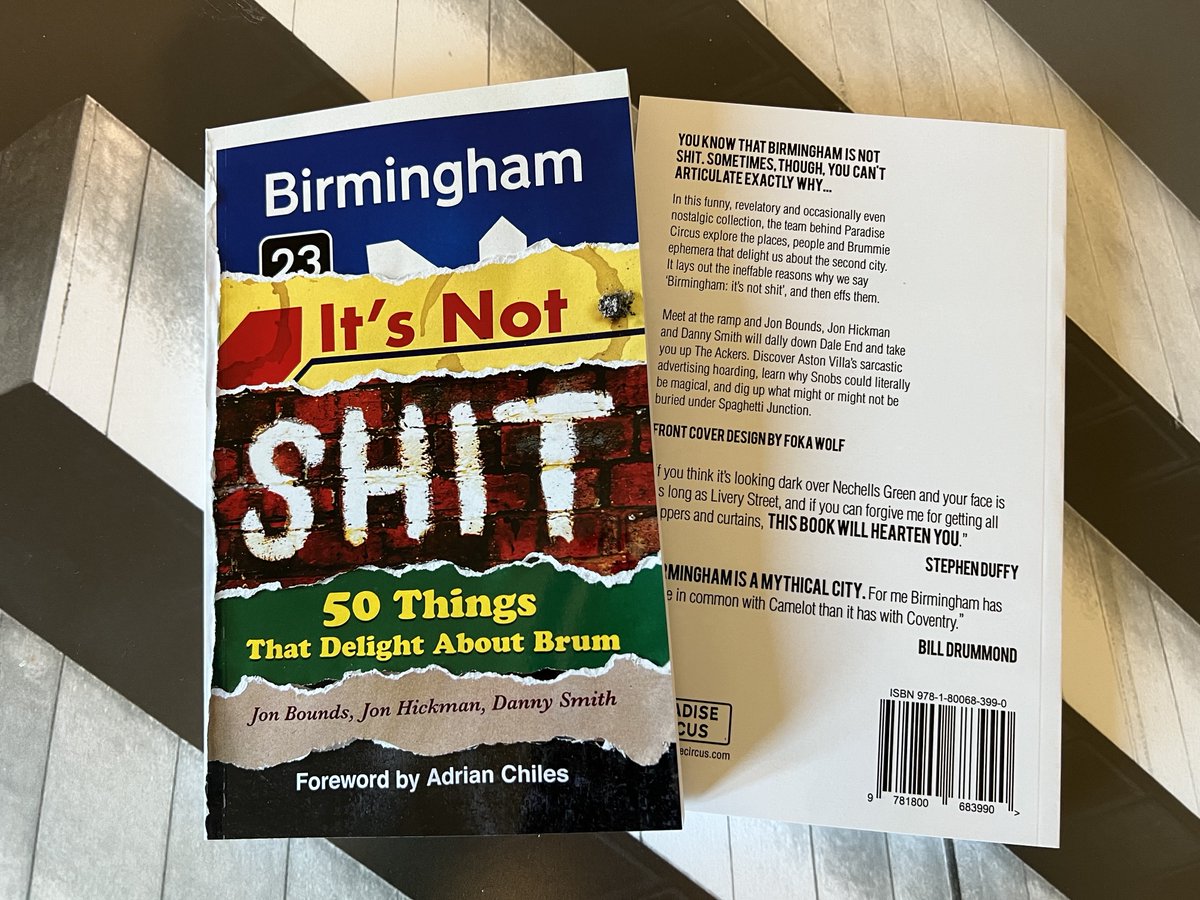 bounder's tweet image. Ernie: “It’s nice out today.”

Eric: "Is it? I might get mine out."

It's publication day for @paradisecircus's Birmingham: It's Not Shit the book. Out now from books places. 

Massive love to my co-authors @probablydrunk
and @jonhickman. 

(Details: paradisecircus.com/bins/ )