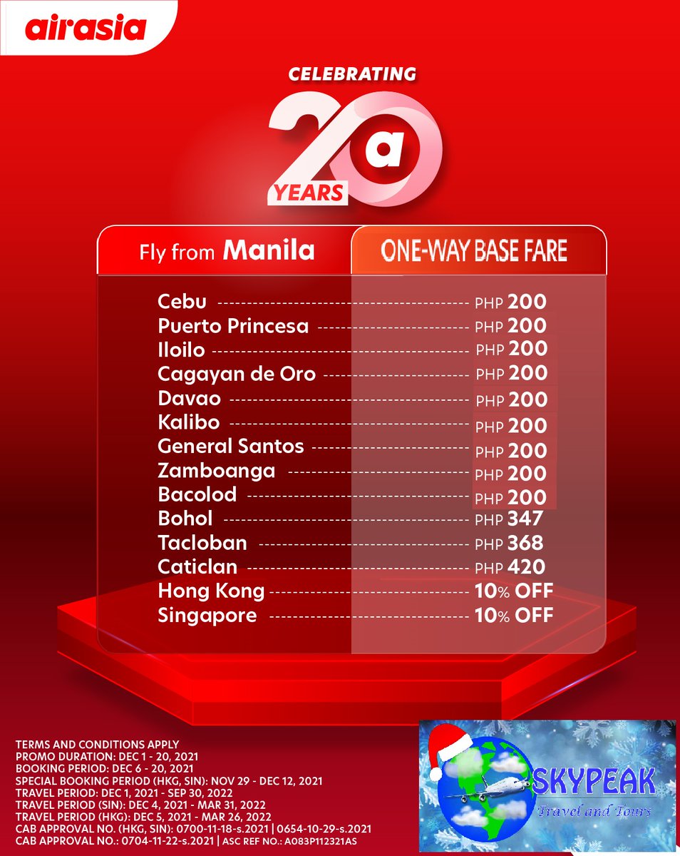 sky_peak's tweet photo. #AirAsia Domestic & International Flights promo fares
@AirAsiaFilipino @airasia #Skypeak Travel & Tours visit our fb 4 details https://t.co/JONIgLzfZ2
#FlySafePH #EveryoneCanFlyNow #airasiaForEveryone #TARAwithairasia #FlySafewithAirAsia #airasiasuperappph #airasiaSuperApp ✈️ https://t.co/LP3ZFUX5a2