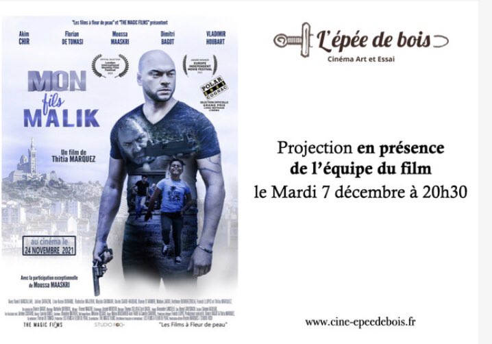 LesFilmsFleurde's tweet photo. Demain, mardi 7 décembre à 20h30, nouvelle séance de « Mon fils Malik », au cinéma l’Epee de Bois 100 rue Mouffetard 75005 Paris, en présence de l’équipe du film. #monfilsmalik @epee_bois #paris https://t.co/UEGnTHCpPv