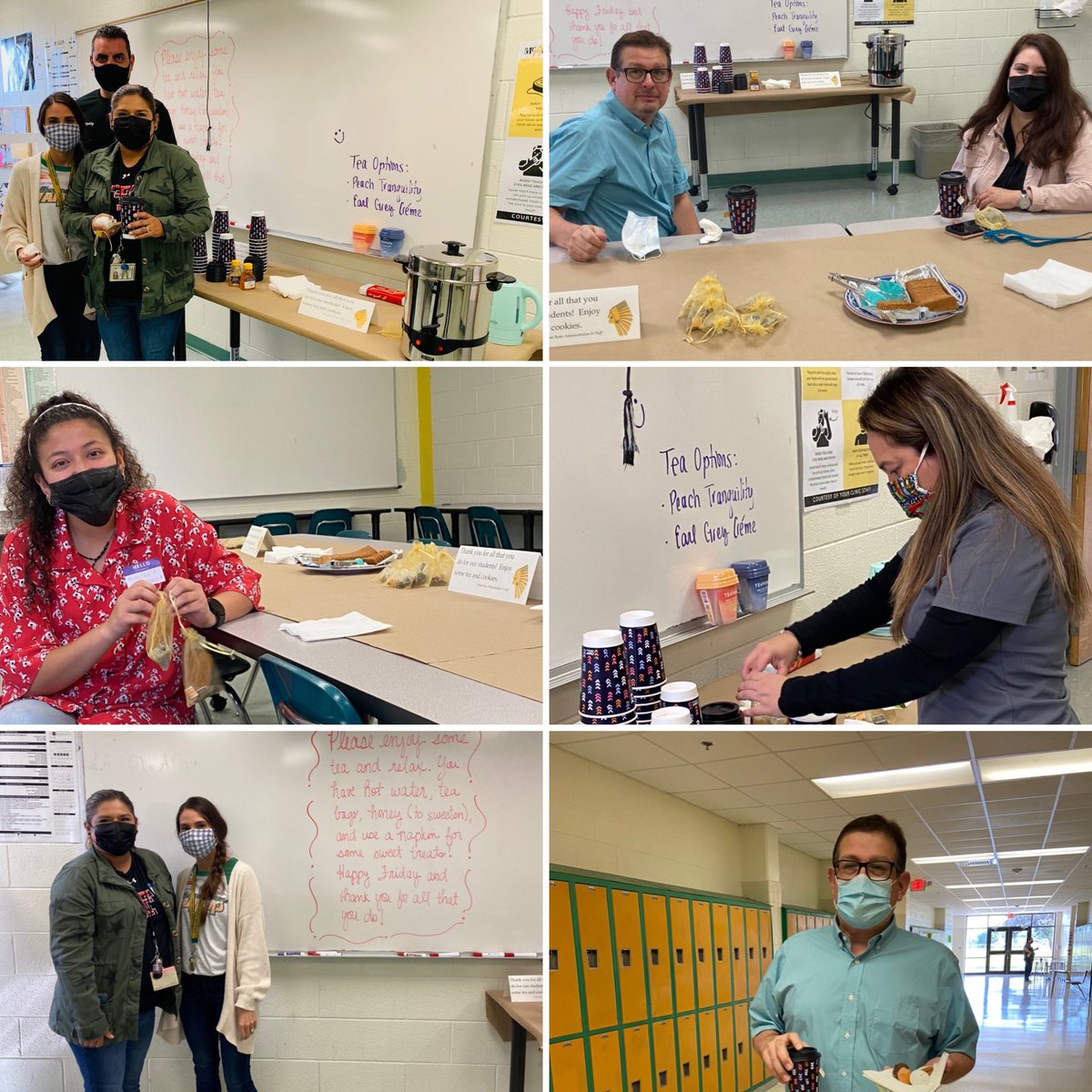 wlperez22's tweet photo. Our Special Ed. Dept. were treated to hot tea and cookies and a room to relax and take a break on Friday. Thank you for all that you do for our students! #wellness #RoweEQ @McAllenISD @sped_misd https://t.co/MC8rO9ndGV