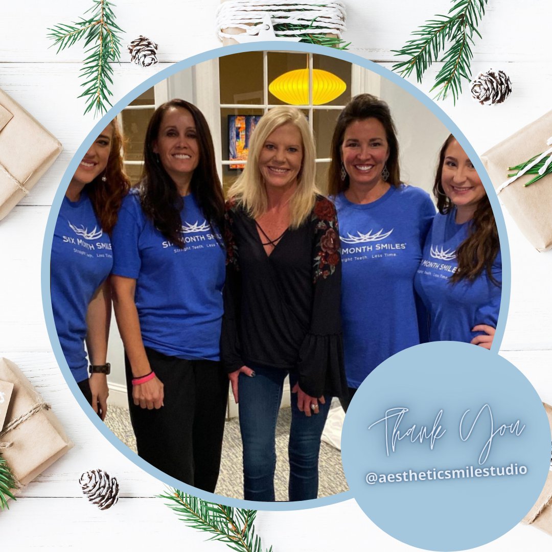 6MonthSmiles's tweet photo. Your Six Month Smiles team will be smiling with you to the finish. Thank you for sharing @aestheticsmilestudio 
-
-
#6monthsmiles #sixmonthsmiles #6ms #thankful #smilejourney #december #braces #aligners https://t.co/hSfqG1kHSs