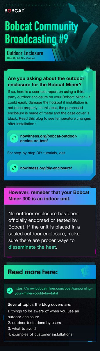 inpeoplewebeli's tweet photo. 📢Turn up the RADIO #BobcatCommunityBroadcast #9 is ON-AIR!
Considering an outdoor enclosure?
Here is an UNOFFICIAL DIY guide for you! https://t.co/Avy1vQS8wc