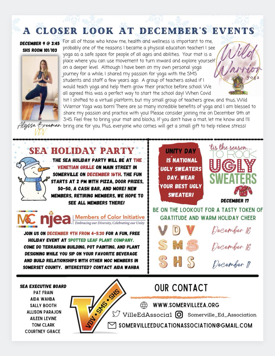 📣 Attention SEA Members 📣

Stay Up To Date On Our Associations Monthly Events.

See something you like and want to join the action? Check the SEA website or see a social chair for registration links to our upcoming events! 

Checkout all the December Action Below: