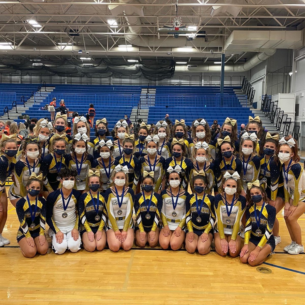 WOW 🤩 It felt amazing to be back at it today! SO proud of our athletes finishing the day with two 1st Place Wins AND two Grand Champion Banners 🥇🥇Congratulations <a href="/NVHSCheer/">Neuqua Valley Cheer</a> on your win in Large Varsity!! #wearelemont #lemontcheerteam