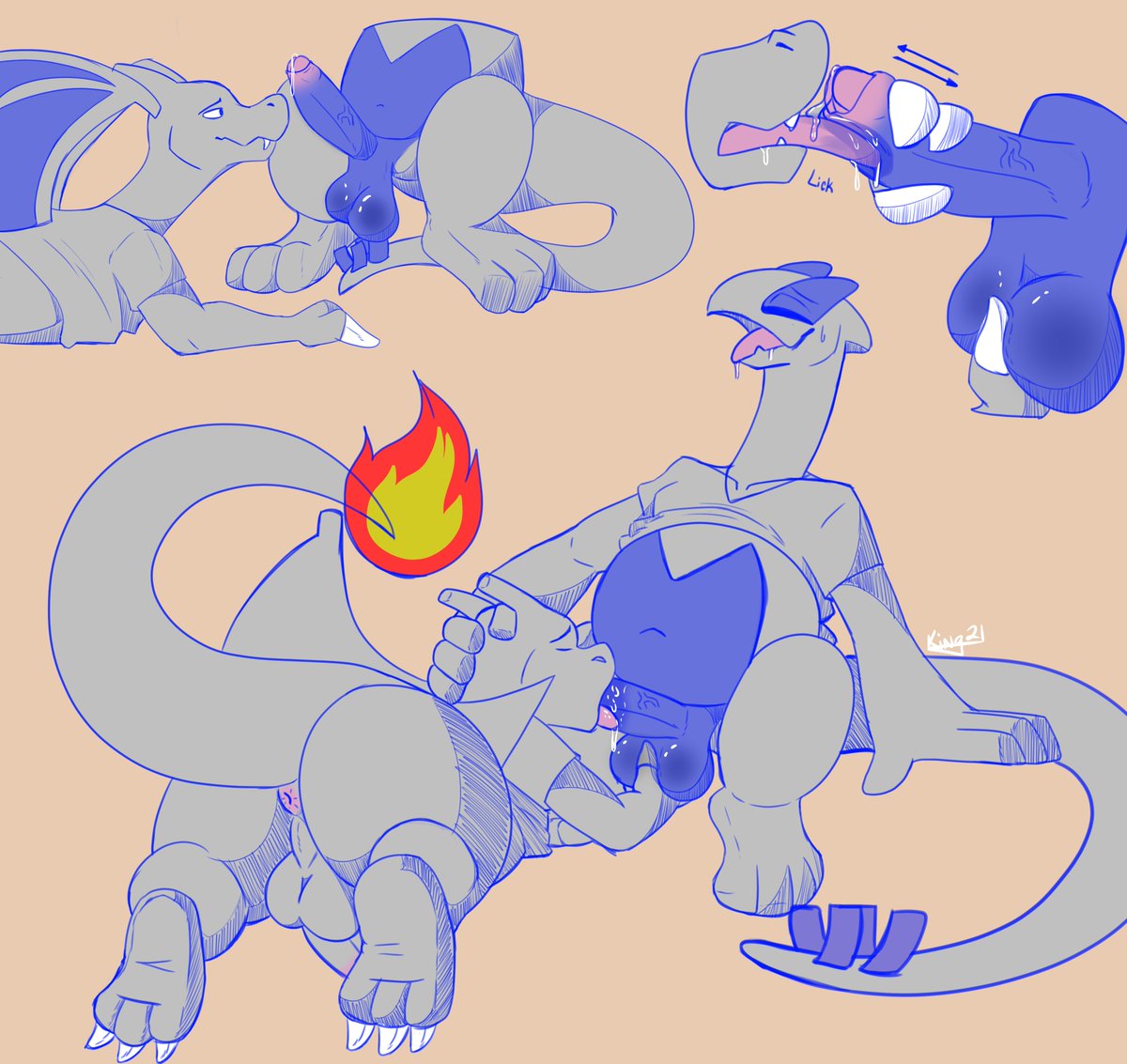 81. NSFW I don't think Charizard minds the fact that he has to enterta...
