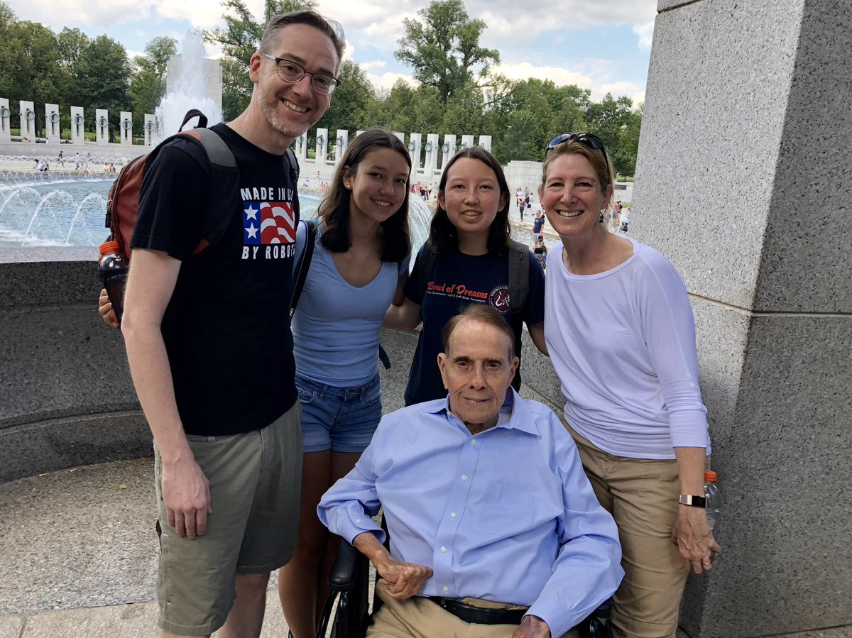 Joel Whitaker (@joelwhitaker) on Twitter photo Those who remember #BobDole from his 1996 Presidential campaign may not know he spent many weekends at the World War II Memorial greeting America’s veterans. @SenatorDole lived a true live of service, and I’m proud to have introduced our nieces to him. <a href="/DoleFoundation/">Elizabeth Dole Foundation</a> Those who remember #BobDole from his 1996 Presidential campaign may not know he spent many weekends at the World War II Memorial greeting America’s veterans. @SenatorDole lived a true live of service, and I’m proud to have introduced our nieces to him. <a href="/DoleFoundation/">Elizabeth Dole Foundation</a>