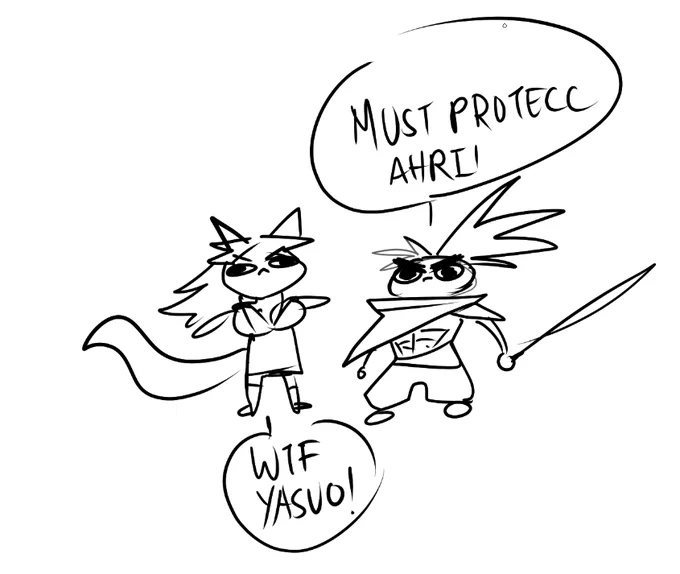 been playing ruined king, i have the urge to draw them altho im quite busy kek. 

will probably draw a decent art of this two 