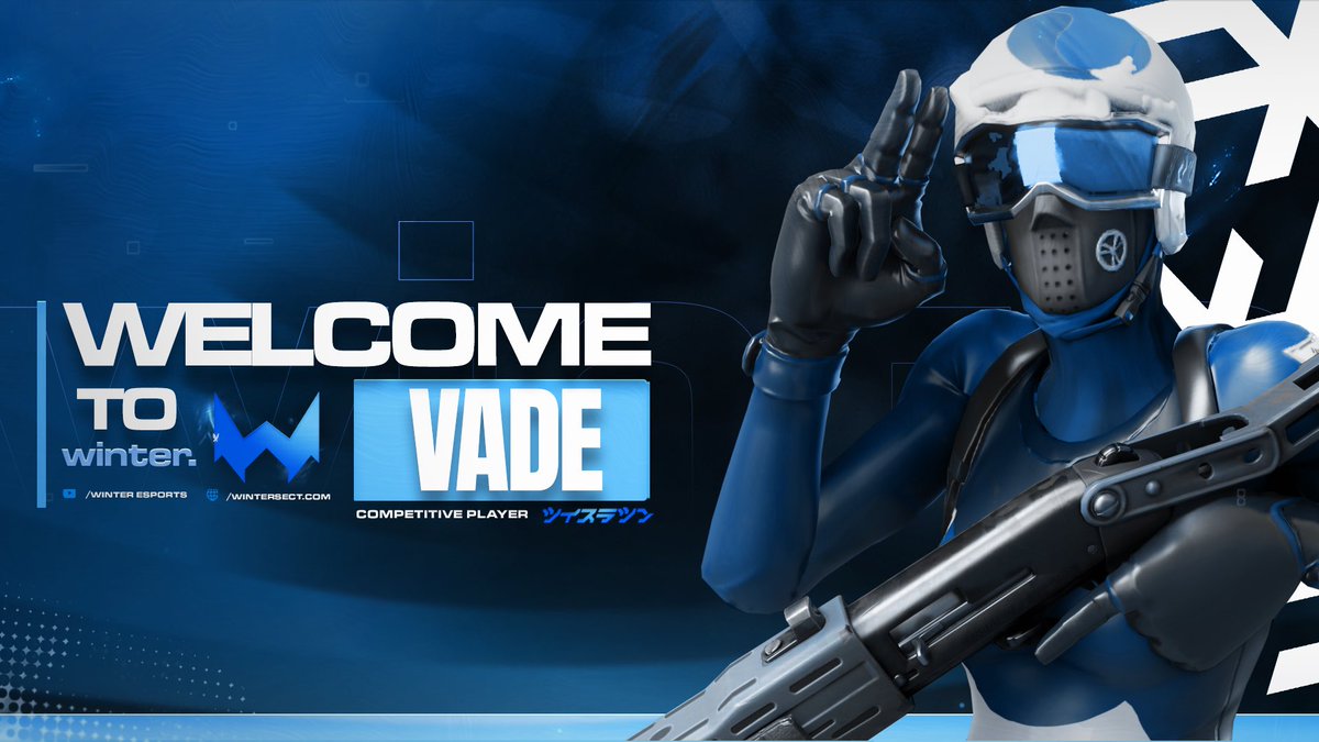 WinterEGT's tweet photo. We are pleased to announce our newest member joining as a competitive player from NAE! Massive welcome to the #WTR family @ConsoleVade https://t.co/CGM2072k3F