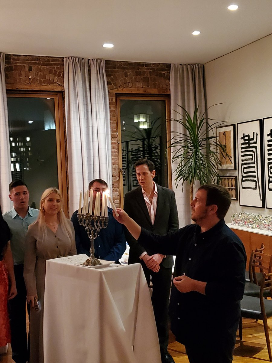ushi_teitel's tweet photo. Attending the Menorah lighting at the Israeli Consul General of #NY @AmbAsafZamir followed by #Chanukah reception. 

Thanks to @ItayMilner for arranging it!! https://t.co/V9fMknX7e2